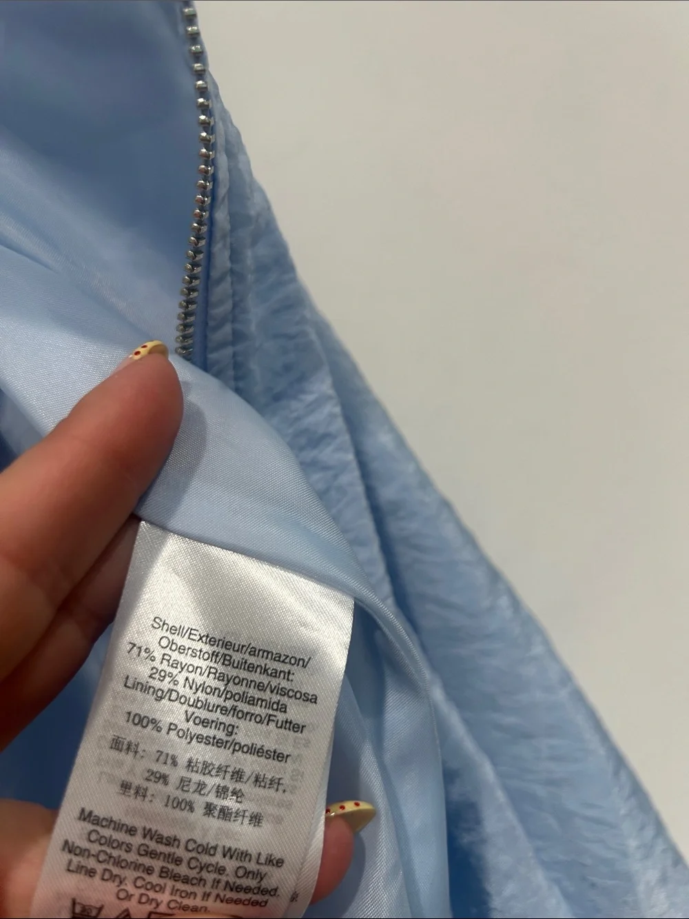 DKNY Light pastel Blue Women's A-Line midi Skirt with Front Zip size 12